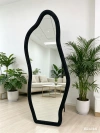 إطارات سوداء للتزلج على مرآة، ومرآة غير مثقبة لغرفة غرفة النوم Item Picture